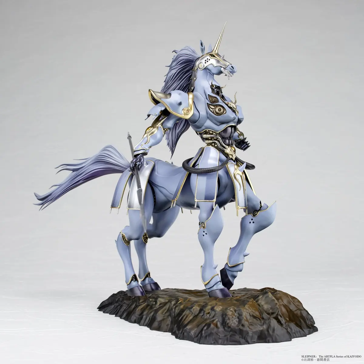 Finished ARTPLA Sleipnir model displayed on its textured base